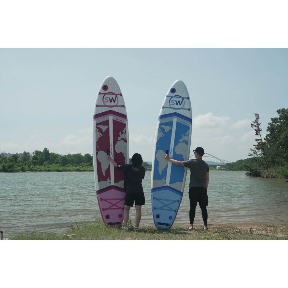 11' x 34" x 6" Inflatable Stand Up Paddle Board, All-inclusive SUP with Accessories, Blue