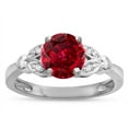 thumbnail image 2 of Star K � Round 7mm Created Ruby Marquee Design Promise Engagement Ring, 2 of 9