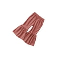 thumbnail image 4 of IZhansean Kids Toddler Baby Girl Long Pants Bell Bottom Corduroy Flared Trousers Ruffle Leggings Fall Winter Clothes Dark Pink 4-5 Years, 4 of 8