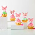 thumbnail image 2 of BHNKGZNA: 13 piezas de decoraci&oacute;n de pastel de mariposa 3D rosa dorado para cumplea&ntilde;os, boda y fiesta de cumplea&ntilde;os de ni&ntilde;as y mujeres, 2 of 7
