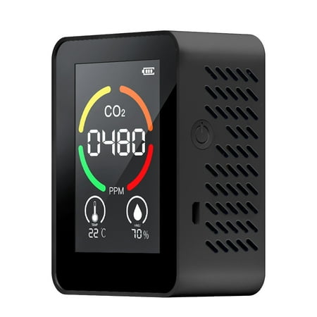 Walmeck 3 in 1 Carbon Dioxide Detector Air Quality Humidity Air Analyzer for CO2 Digital CO2 Meter for Home Office