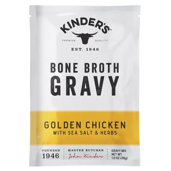 Kinder's Golden Chicken Bone Broth Gravy Mix, 1 oz Pouch