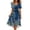 Dark Blue, variant on Chiffon Dresses for Women A Line V Neck Ruffled Hem Midi Dresses Short Sleeve Elegant Classy Floral Beach Flowy Dress 2026 Spring Summer Wedding Guest Dress Army Green L