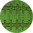thumbnail image 1 of Ahgly Company Indoor Round Oriental Green Modern Area Rugs, 8' Round, 1 of 4