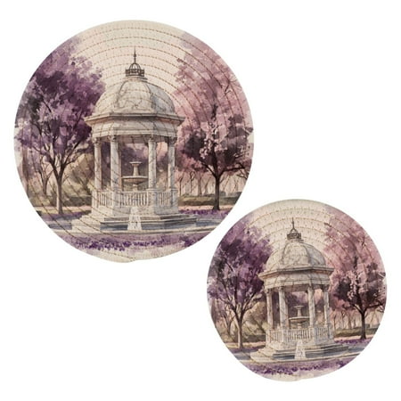 

Cotton Rope Pot Holder Set of 2 Kitchen Trivets Large White Gazebo Potholdersfor Hot Pans & Dishes
