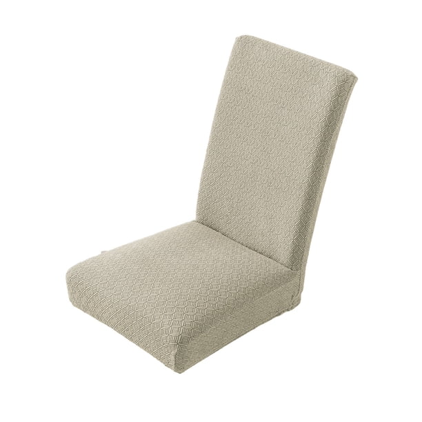 Cubiertas de asiento para Sillas de Comedor, Cubiertas de Estiramiento Tela Lavable Negra, Protectores de Silla de Cocina, Cubiertas de asiento de Silla de Cocina