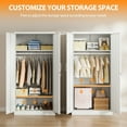 thumbnail image 4 of STANI Metal Armoire Closet with Lock, 72" Tall Wardrobe Cabinet with Hanging Rod,White Steel Clothing Locker Storage for Home,Bedroom,Office,Employee, 4 of 9