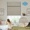 thumbnail image 5 of Keego Cordless Custom Roman Shades for Windows Natural Fabric Roman Blind for Window Treatments Roman Window Shades, Grayish Brown(with Edge Liner,Block 85-90% Light) 53"W x 92"H, 5 of 7