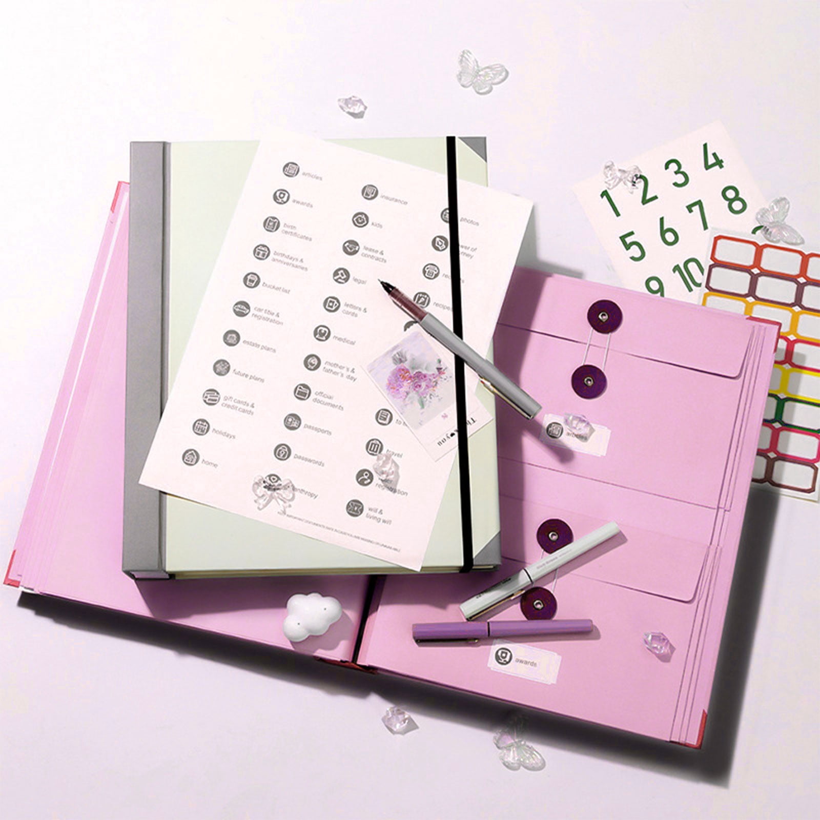 Life Book Document Organizer-Sealed File Organizer,When I Die Organizer,Expanding File Folder for Important Document Photos Bills Certificates End of Life Planner