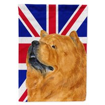 Carolines Treasures SS4944GF Chow Chow with English Union Jack British Flag Garden Flag Garden Size multicolor