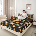 thumbnail image 3 of Erosebridal Teens Cartoon Camper Queen Sheet Sets 4 Pieces,Girls Boys Funny Food Bed Set,Ultra Soft Home Decor, 3 of 5