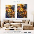 thumbnail image 3 of Elephant Stock Lotus Form Sitting Buddha Wall Art - Vertical Canvas Wall Art - Living Room Wall Decor - People Canvas - Orange And Blue Decor - 32" x 48", 3 of 5