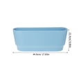 thumbnail image 2 of MOVTOTOP Skyblue Plastic Railing Planter for Home Use Sturdy and Practical with Middle Gap Design Fits Balcony 6.5 Inches, 2 of 7