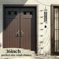 thumbnail image 2 of BSHAPPLUS® 36" Wind Chimes for Outside,Memorial Wind Chimes with 6 Black Aluminum Tubes and S Hook,Clearance Wind Chimes for Home Garden Hanging Decor,Window Wind Bells, 2 of 9