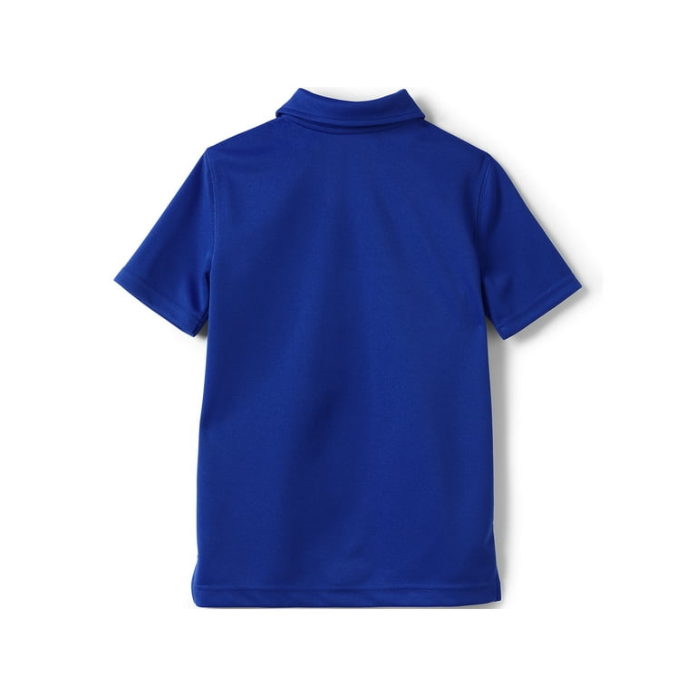 Lands End School Uniform Boys Short Sleeve Polyester Pique Polo Shirt Walmart