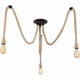 thumbnail image 1 of Lámpara colgante de cuerda de cáñamo, iluminación de techo industrial vintage, lámpara de 3 cabezales, lámpara de cuerda de madera de estilo rural para lámpara creativa E27 Edison,, 1 of 5