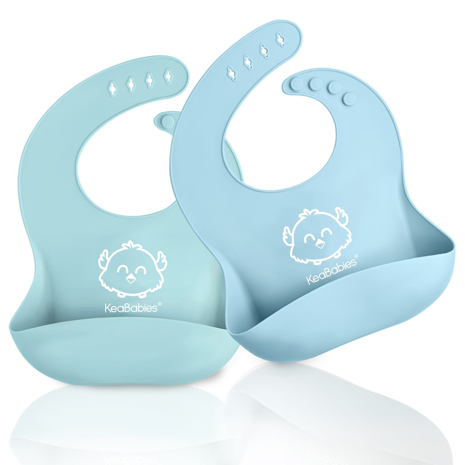 Baby Silicone Bib Makes Feeding Easy Toddler Wipe-able Waterproof & Durable 