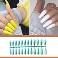 thumbnail image 5 of Uñas postizas largas cortas multicolor Minnieouse manicura de uñas accesorios de belleza DIY Azul cian, 5 of 5