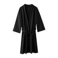 thumbnail image 4 of Abomasnow Robes for Women Ribbed Knit Bathrobe Soft Knee Length Kimono Robe Fall Winter Long Sleeve Sleepwear Lace up Lightweight Robe with Pockets, 4 of 4