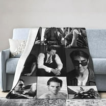Tom Cruise Throw Blanket Cozy Ultra-Soft Micro Fleece Blanket for Bed Sofa Living Room Gifts Decoration Blankets 40"x30"