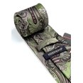 thumbnail image 4 of HISDERN Ties for Men Paisley Tie and Pocket Square Woven Classic Floral Mens Ties Handkerchief Set, 4 of 7