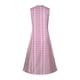 thumbnail image 5 of Vestido largo con bolsillo estampado a rayas con botones y cuello en V sin mangas para mujer a la moda Fridja  hj4774, 5 of 5