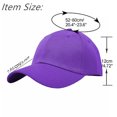 thumbnail image 3 of Glory Max Plain Solid Baseball Cap Sun Visor Adjustable Ball Hat Purple, 3 of 5