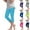 2025-Blue, variant on MKOSPLRT Capri Pants for Girl High Waist Stretch Capris Solid Slim Fit Leggings Casual Cutout Hem Pants Solid Beach Capris