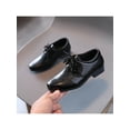 thumbnail image 4 of Gomelly Boys Dress Shoes Kids Pointed Toe Lace-Up School Uniform Formal Shoes Black 7C, 4 of 9