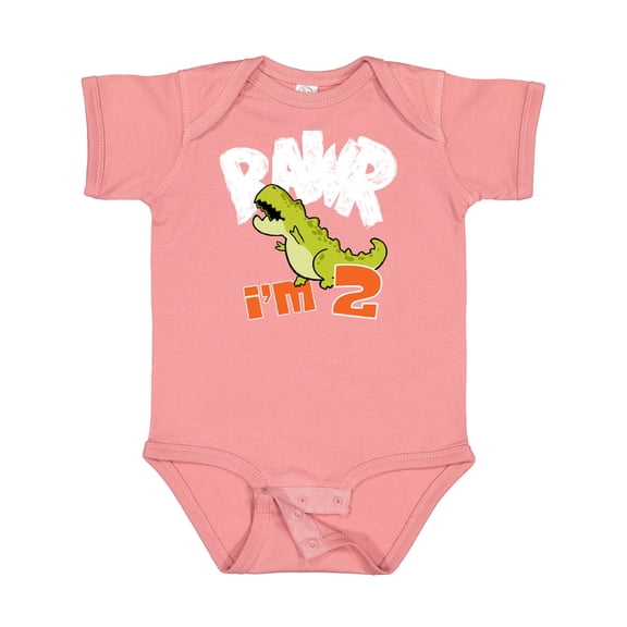 Inktastic RAWR I'm 2 Baby Tyranosaurus Rex Boys or Girls Baby Bodysuit