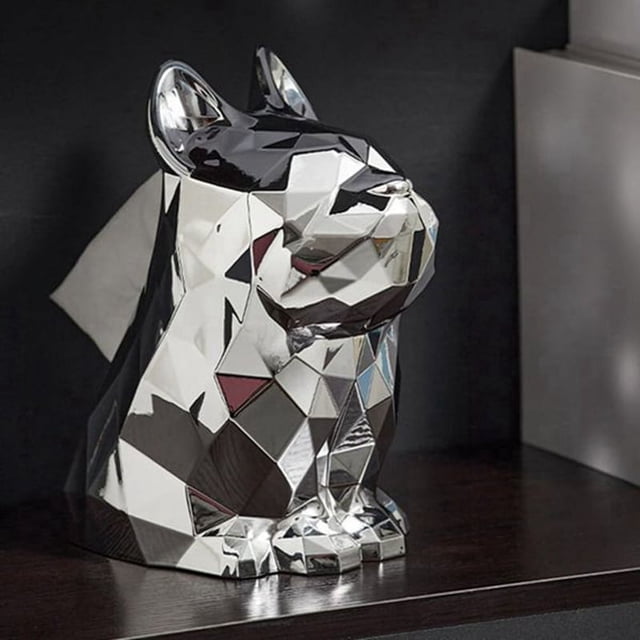 Funda para caja de pañuelos con forma de bulldog francés, funda para dispensador de pañuelos de papel para baño y sala de estar
