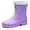 Purple, variant on Women's Rain Shoes Winter Lined Rain Boots With Reinforced Edging And Soles Mid Calf Rubber Boots For Daily Use
