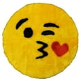thumbnail image 3 of Emoji Rug Soft and Cute - Perfect for Children - Made in France - Kissing Face, 3 of 6
