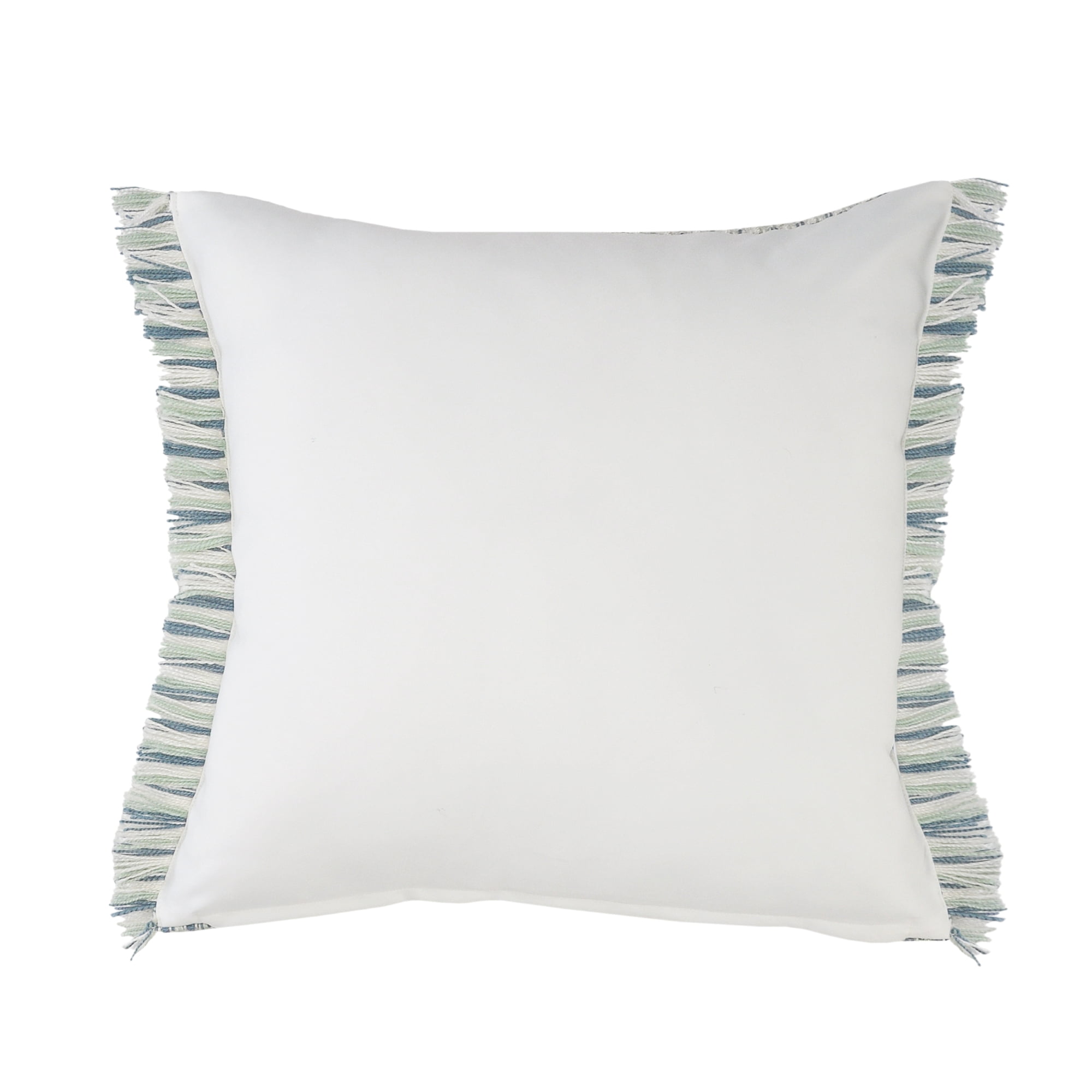 Birch Harbour Bailey 24" x 24" Blue/Green Striped Outdoor Adult Decorative Throw Pillow