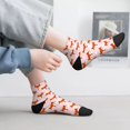 thumbnail image 2 of Fuzoiu cute fox pink Print Adult Socks, Crew Moisture-wicking Socks, Unisex Cushion Crew Socks,Casual Sports Ankle Socks, 2 of 7