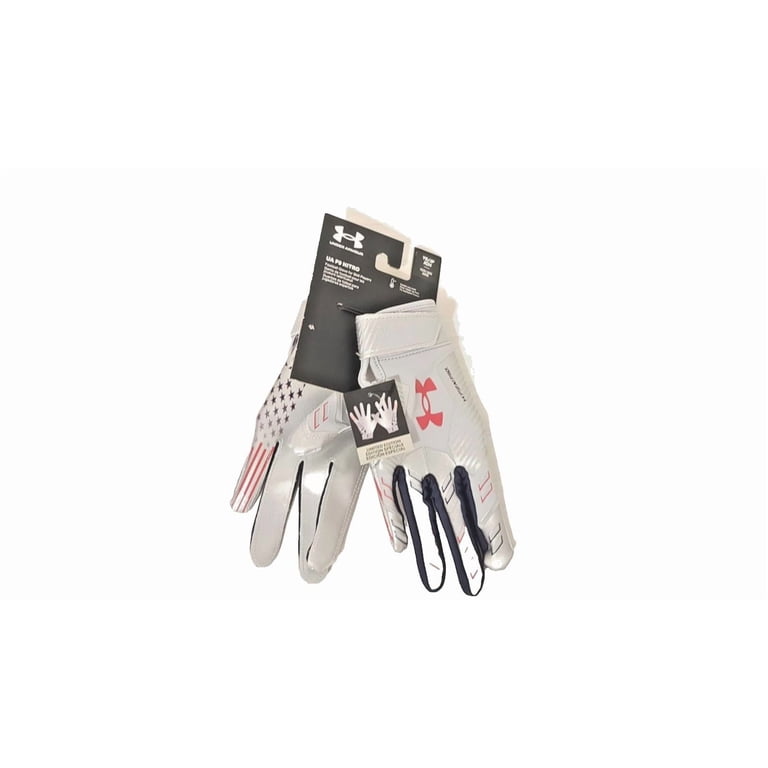 Under Armour UA F9 NITRO LE Gray/Blue Football Reciever Gloves