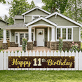 thumbnail image 4 of Golden Glittery 11th Birthday Banner, Happy Birthday Decoration with Star Elements, Party Backdrop for 11th Birthday Party Photography Props Party Supplies Decorations, 4 of 7