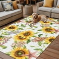 thumbnail image 2 of Fsddascl Sunflower Starfish Outdoor Rug for Patio/Deck/Porch, Non-Slip Large Area Rug 6 x 9 Ft, Summer Flowers Coastal Coral Abstract Indoor Outdoor Rugs Washable Area Rugs, Camping Rug Carpet, 2 of 5