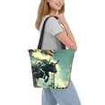 thumbnail image 6 of KLL Tote Bag for Women Bull Charging Through Waves Print Shopping Grocery Reusable Bags for Office School Shopping Travel, 6 of 6