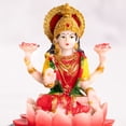 thumbnail image 1 of Accent Collection Red Lakshmi Goddess Statue, 4" Diwali Decor Gift, Pooja Mandir, Car Decor, 1 of 5
