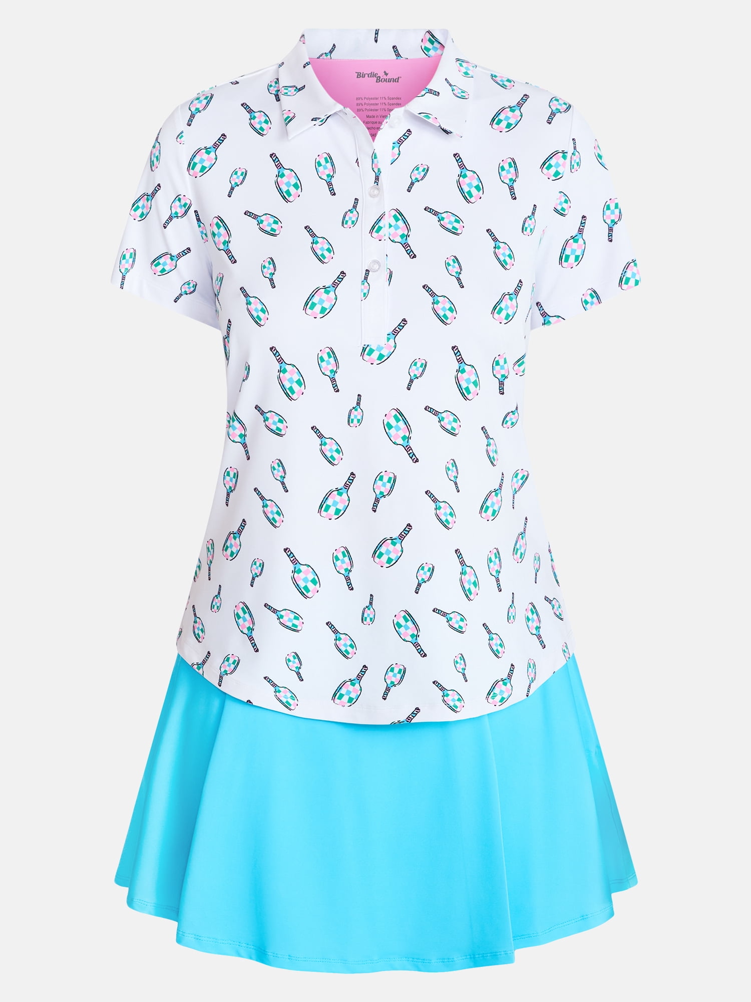 Birdie Bound Women’s Thanya Polo Shirt with Short Sleeves, Sizes XS-XXL