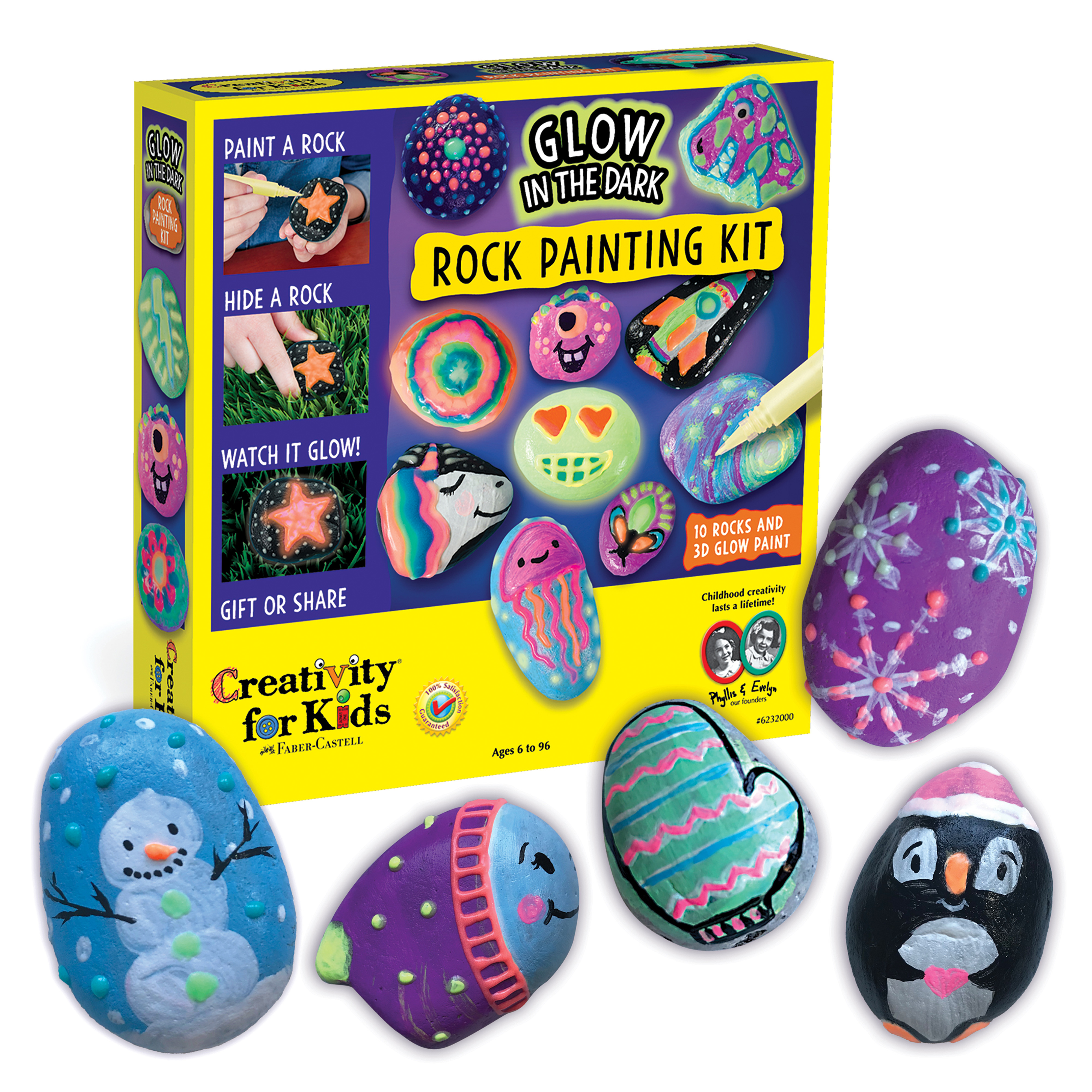 Creativity for Kids Glow in the Dark Rock Painting Kit - Child Craft ...