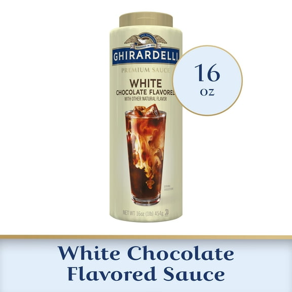 GHIRARDELLI Premium White Chocolate Flavored Sauce, 17 oz Bottle
