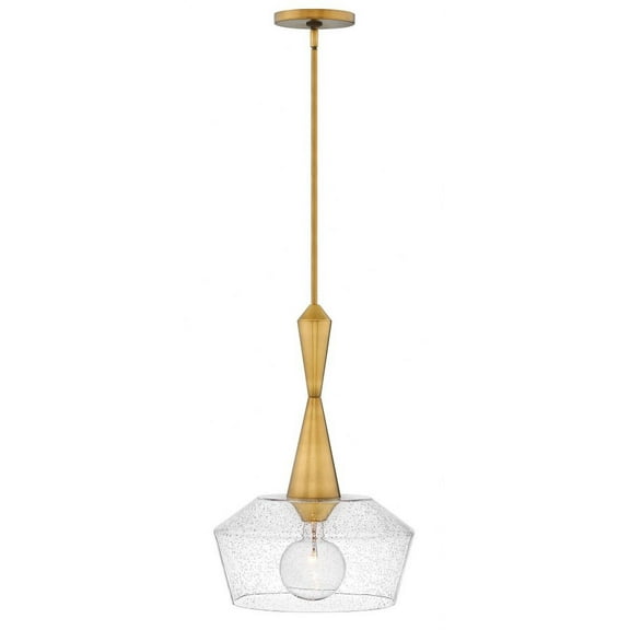 1 Light Medium Pendant In Mid-Century Modern Style 15 Inches Wide By 23 Inches High-Heritage Brass Finish Hinkley Lighting 4115Hb