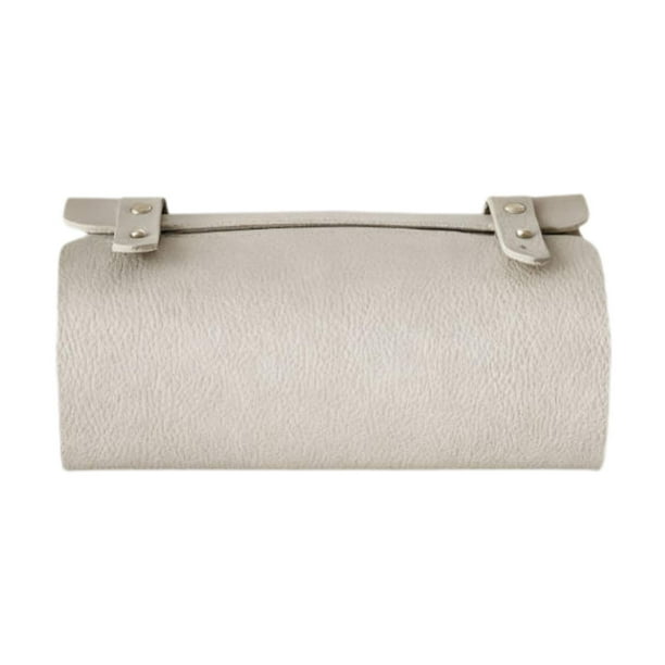 Funda para caja de pañuelos, moderna y práctica funda de piel sintética para pañuelos faciales. Gris claro