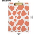 thumbnail image 3 of 12.5"x9" Orange Leopard Print Clipboards, Standard A4 Letter Size Nursing Clipboard with Low Profile Metal Clip Decorative Clip Board for Office Supplies,Silver, 3 of 7