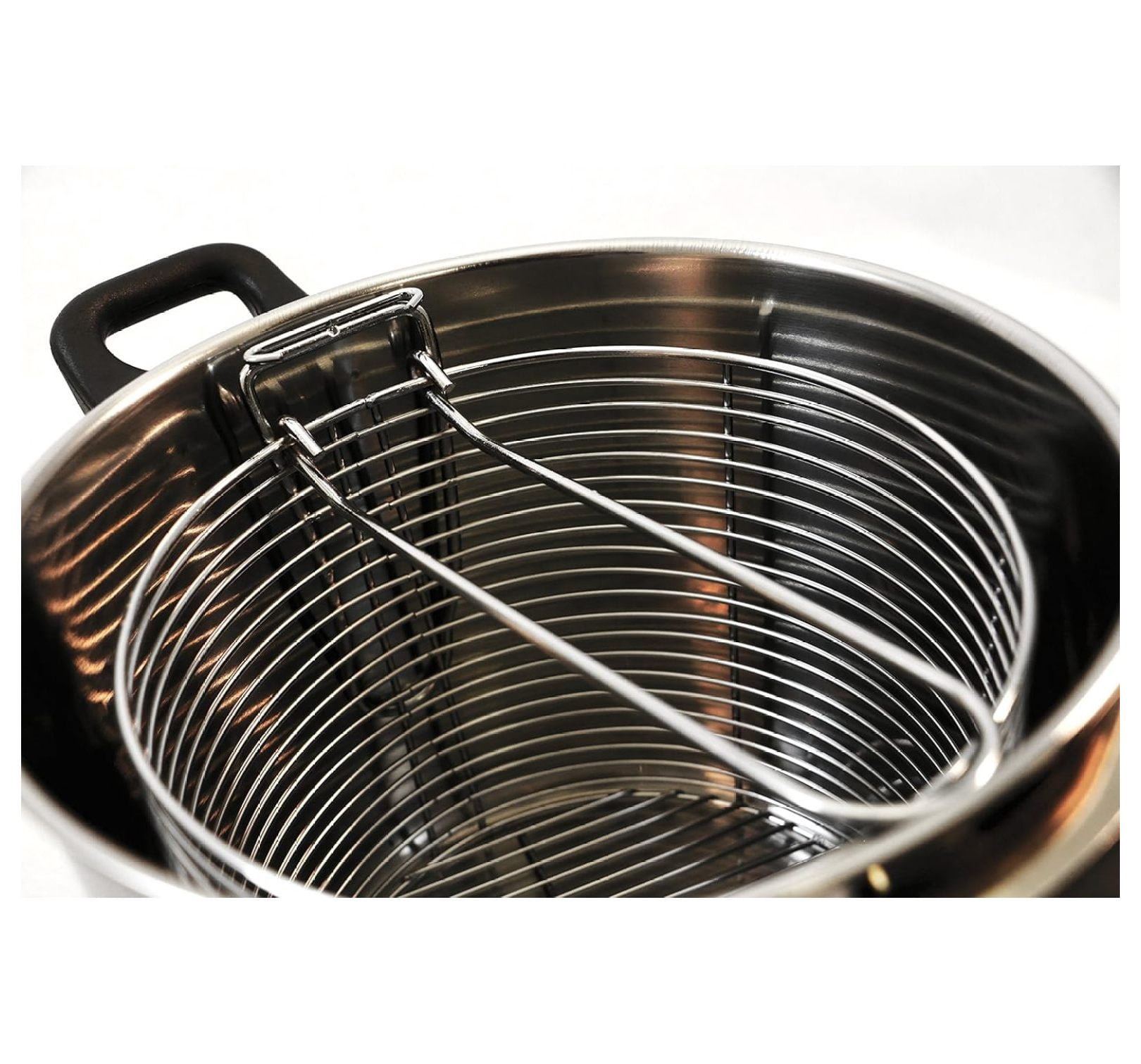 6 Quart Stainless Steel Stove Top Deep Fryer,Silver