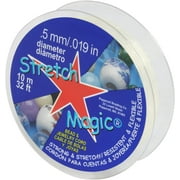 Stretch Magic Elastic Beading Cord - Pearl Color, 0.5mm in Diameter, 10-Meter (32 ft) - Easy to Knot, Strong & Stretchy String for Making Beaded Jewelry