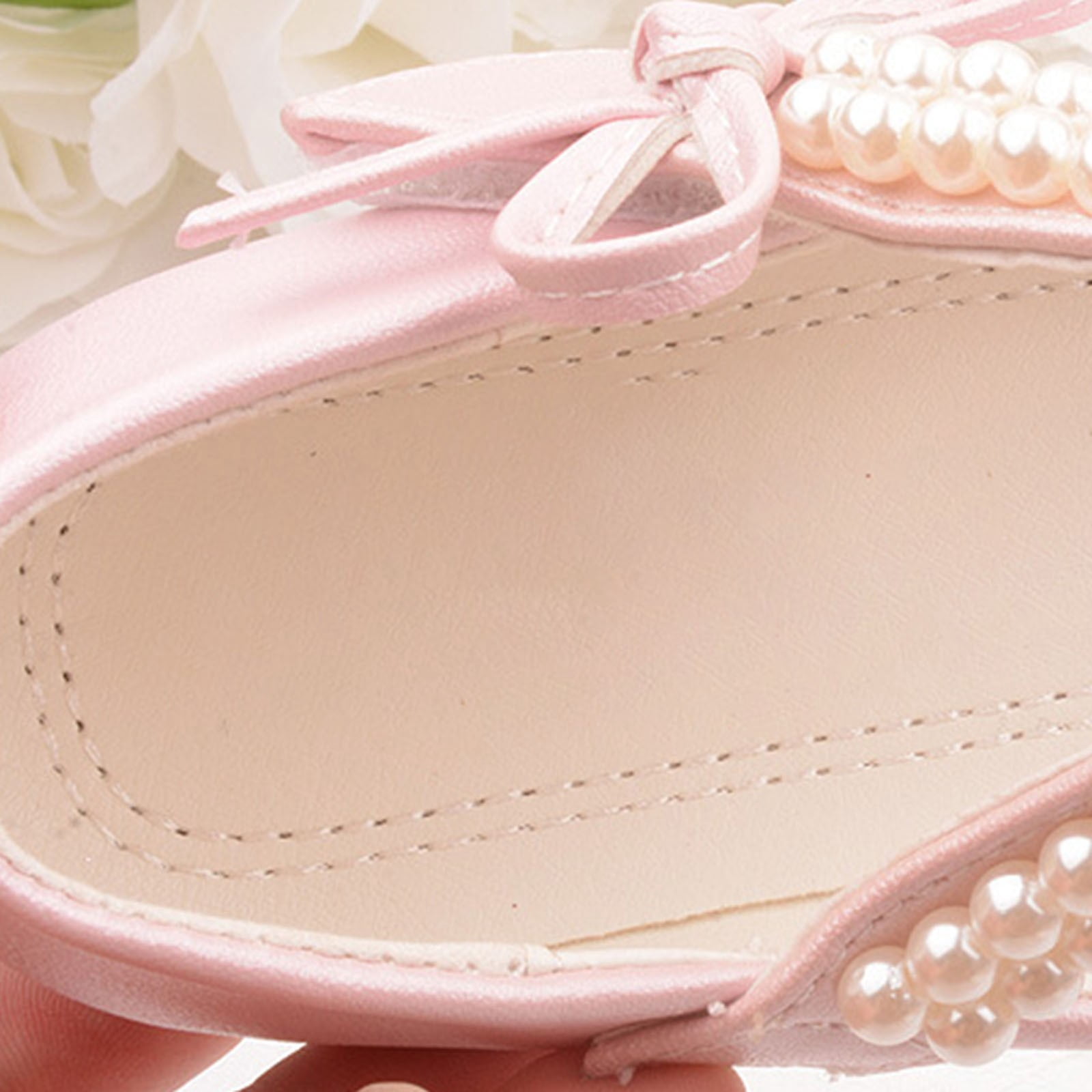 NOKIO Children'S Mary Jane Flats Girls' Princess Sandals Kids Mary Jane Ballet Flats Girls Single Shoes Kids Open Toe Ankle Strap Dress Shoes Wedding Party Sandals For Toddler Kids Shoes