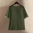 thumbnail image 4 of Business Casual Outfits for Women, Comdrip Women's Tops Summer Button Solid Women's Top Half Sleeves Short Sleeves Blouse Tops T Shirt Blouses for Women Dressy Casual Blackish Green S, 4 of 4